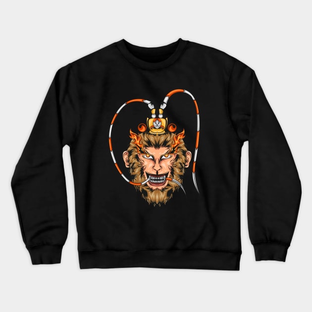 Wukong Monkey King Crewneck Sweatshirt by Modalaksi